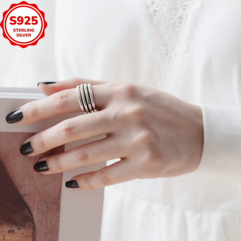 Vintage Open Ring Gift for Women, Anti Oxidation, Low Allergy